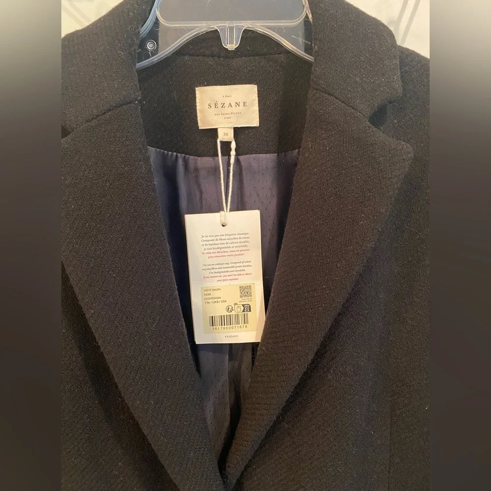 NWT Sezane Ralph Jacket Wool Coat Sézane - Picture 5 of 10